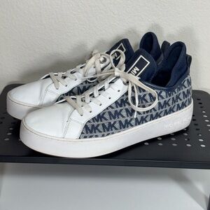 Michael Kors Womens Size 8M Ace Stretch Leather / Textile Shoes